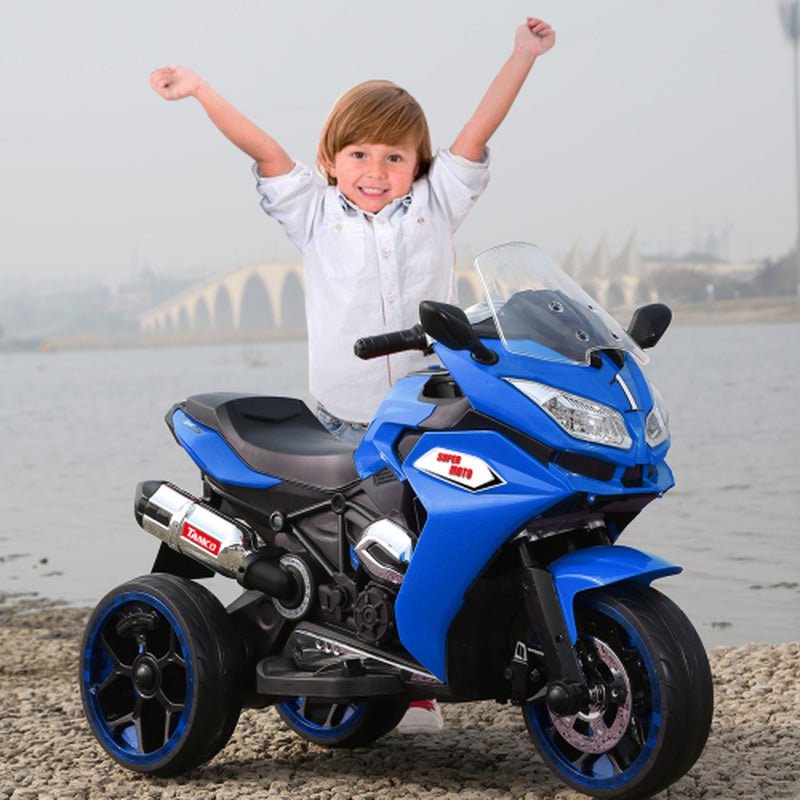 12V kids electric ride-on motorcycle with light-up wheels