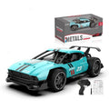 Teal Snake #23 RC drift car with handle remote control and retail Metals box