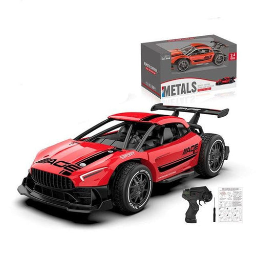 Red Ace sport RC drift race car with handle remote and retail Metals box