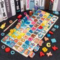 7-in-1 Wooden Montessori Learning Board – Math & Shapes