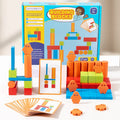 Penguin wooden building block set STEM toy for kids ages 4 plus