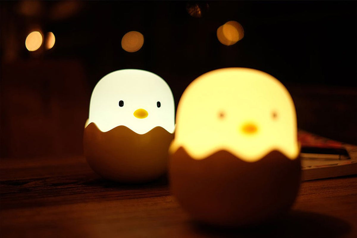 Cute chick egg shell USB rechargeable night light for kids bedroom