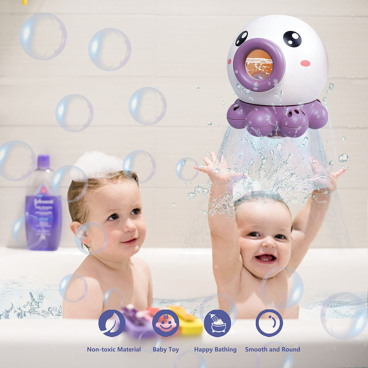 Octopus Fountain Bath Toy – Rotating Water Sprinkler for Kids