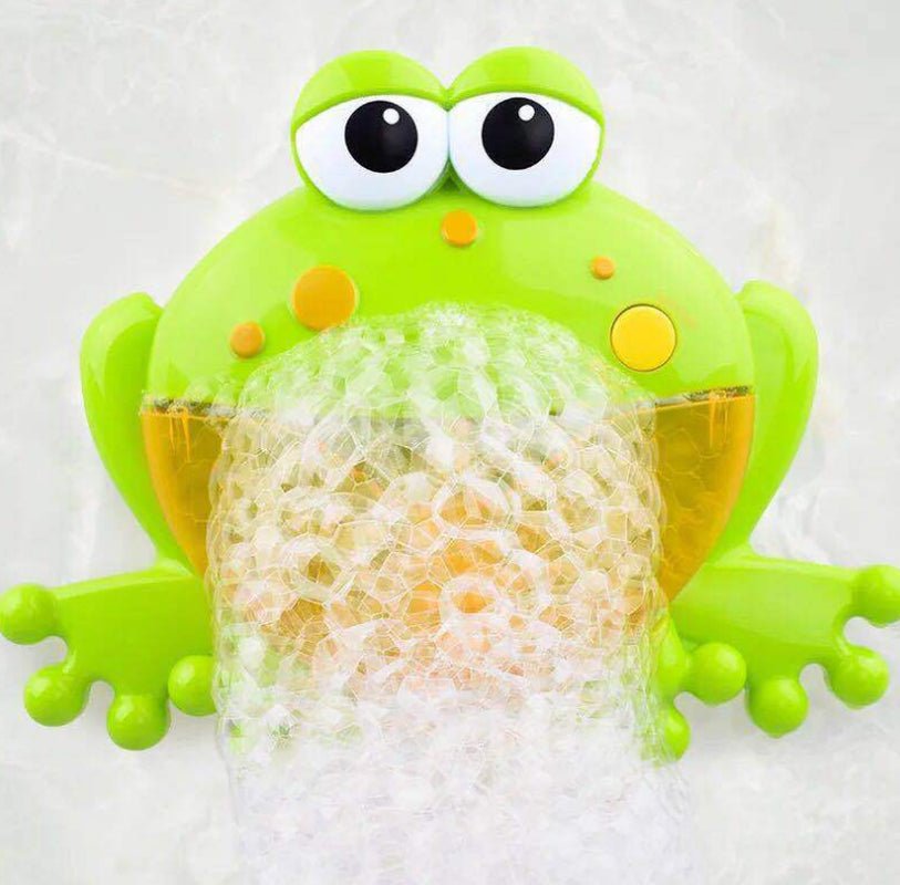 Red bubble crab bath toy with retail packaging showing dimensions 25cm x 16.5cm ages 18 months+