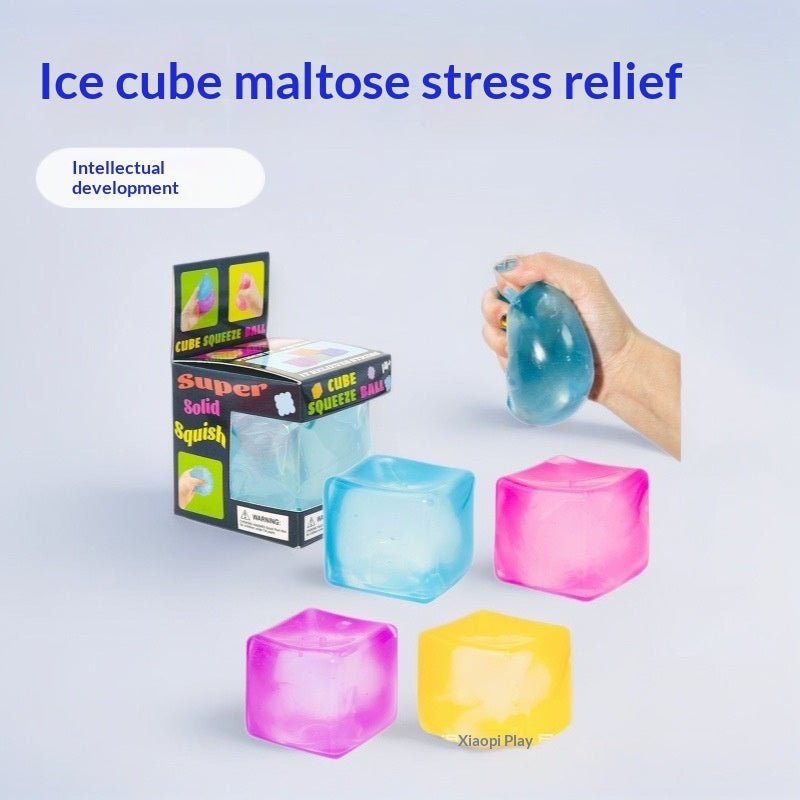Kids squishy ice cube and candy squeeze stress relief toy