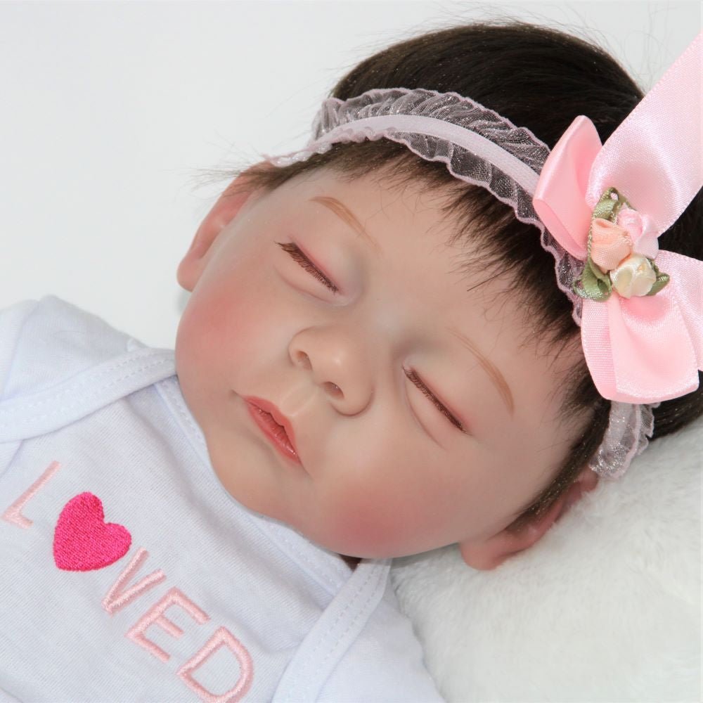 Lifelike 46cm soft silicone baby doll realistic newborn toy for kids
