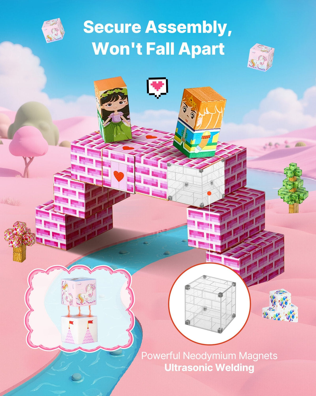 Princess castle villa dollhouse simulation playset for kids