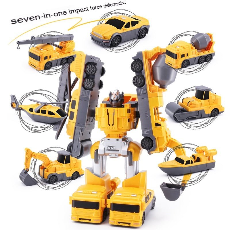 Magnetic Transformer Robot Toy Car 21-piece set full view