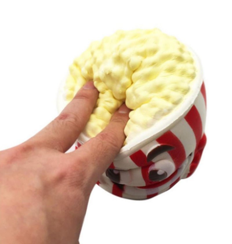 Popcorn cup squeeze fidget toy for stress relief kids and adults
