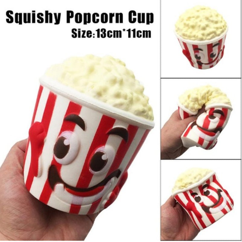 Popcorn cup squeeze fidget toy for stress relief kids and adults